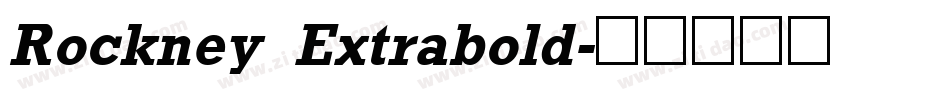 Rockney Extrabold字体转换